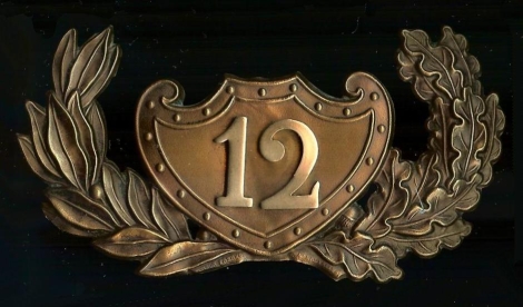 Plaque de Shako du 12e de Ligne