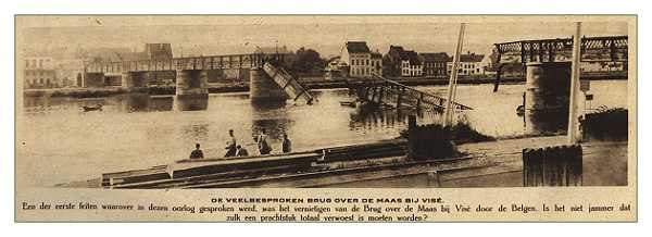 Le pont de Visé detruit par le Génie en 1914